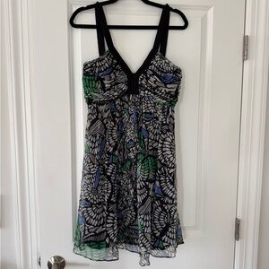 Laundry by Shelli Segal Printed silk V-Neck Dress